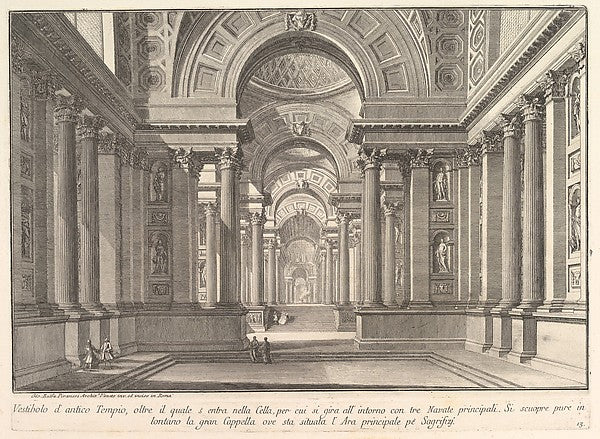 Vestibule of an ancient temple . . .  c1743–50-Giovanni Battis,  Poster Print Wall Art