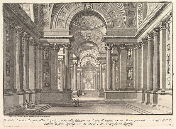 Vestibule of an ancient temple . . .  c1743–50-Giovanni Battis,16x12"(A3)Poster