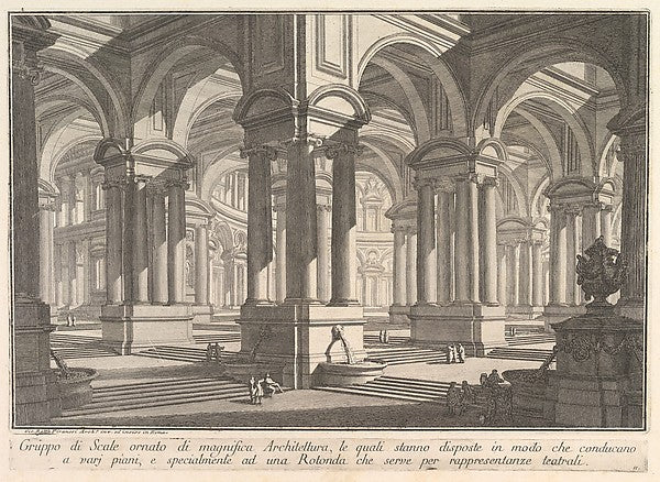 Stairways adorned by magnificient architecture . . .  c1750-Gi,  Poster Print Wall Art
