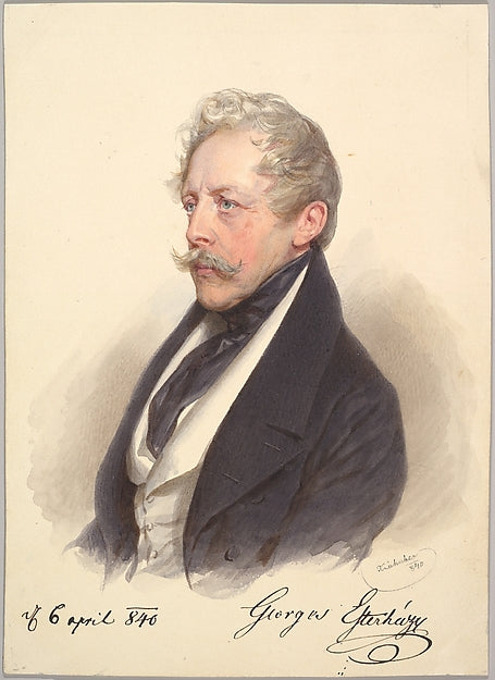 Josef Kriehuber:Count Georg Esterházy von Galántha 1840-16x12"(A3) Poster