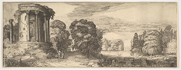 The Temple of the Sibyl at Tivoli  c1615-Jan van de Velde II ,  Poster Print Wall Art