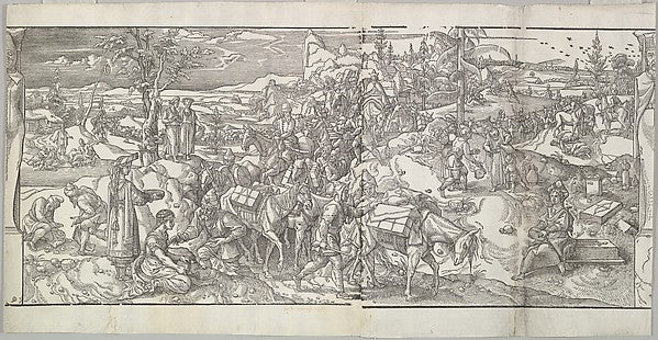 After Pieter Coecke van Aelst:The Passage of a Caravan from -16x12"(A3) Poster