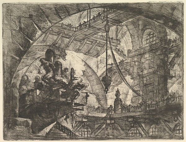Prisoners on a Projecting Platform  from Carceri d'invenzione, Poster Print
