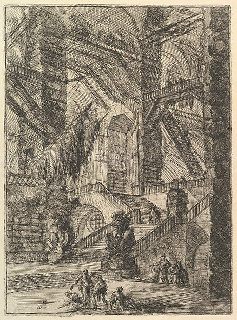 The Staircase with Trophies  from Carceri d'invenzione  c1749–, Poster Print