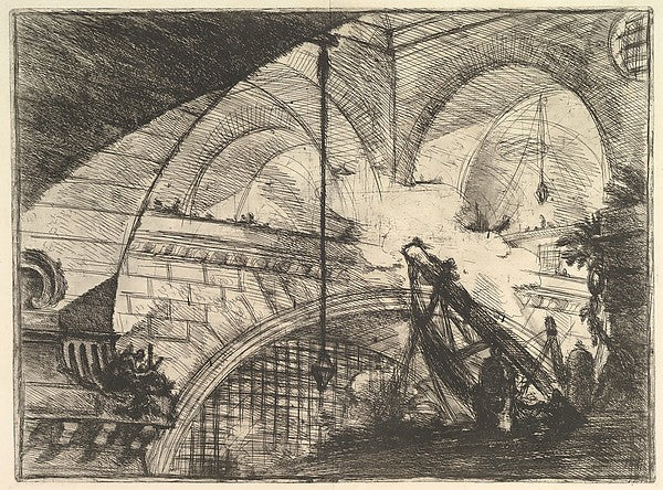 The Arch with a Shell Ornament  from Carceri d'invenzione  c17, Poster Print