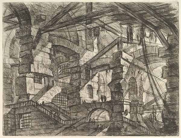 The Gothic Arch  from Carceri d'invenzione  c1749–50-Giovanni, Poster Print