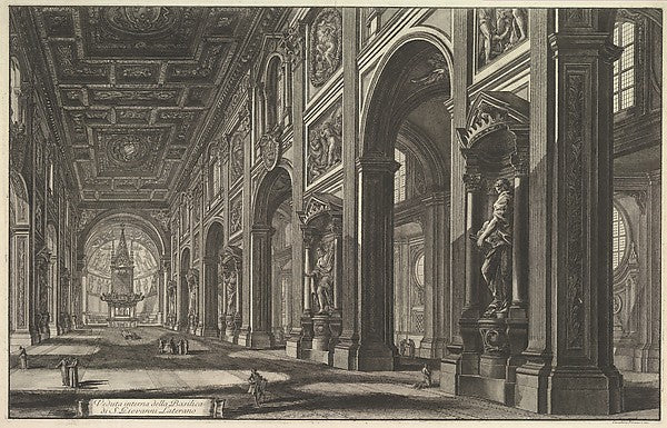 S. Giovanni in Laterano. Interior c1768-Giovanni Battista Pira, Poster Print