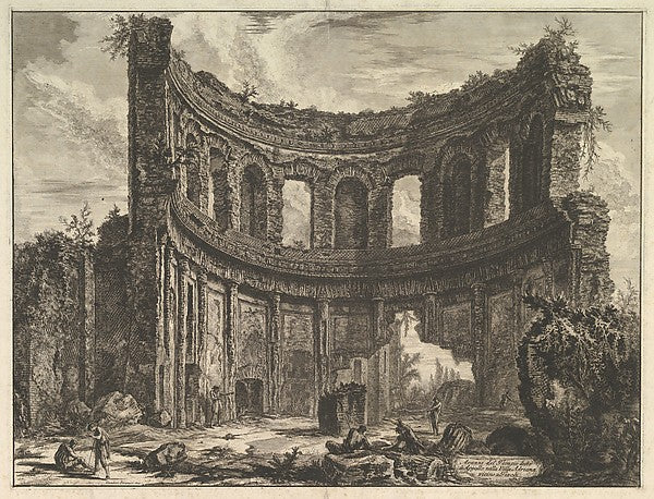 Avanzi del Tempio detto di Apollo nella Villa Adriana vicino a, Poster Print