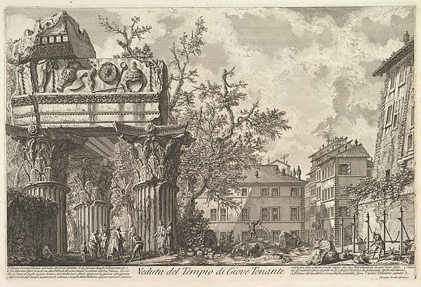 The Temple of Vespasian and Titus  c1756-Giovanni Battista Pir,  Poster Print Wall Art
