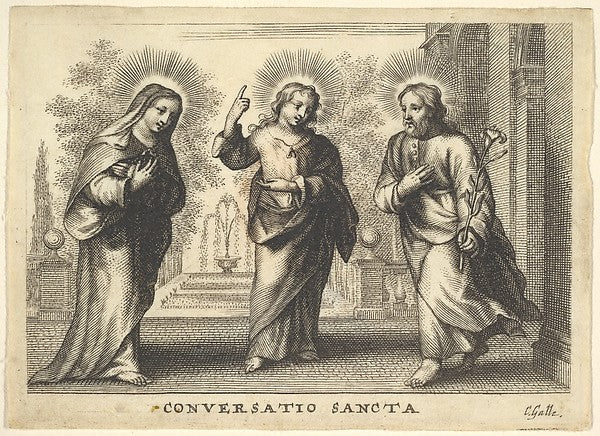 Conversatio sancta-Cornelis Galle I ,  Poster Print Wall Art