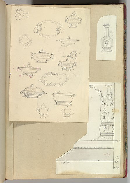 Alfred Henry Forrester [Alfred Crowquill]:Designs for Tureen-16x12"(A3) Poster