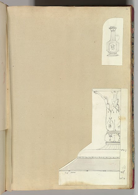 Designs for a Ewer and a Candlestick 1845–55-Alfred Henry Forr,  Poster Print Wall Art