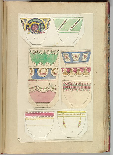 Ten Designs for Decorated Cups 1845–55-Alfred Henry Forrester ,  Poster Print Wall Art