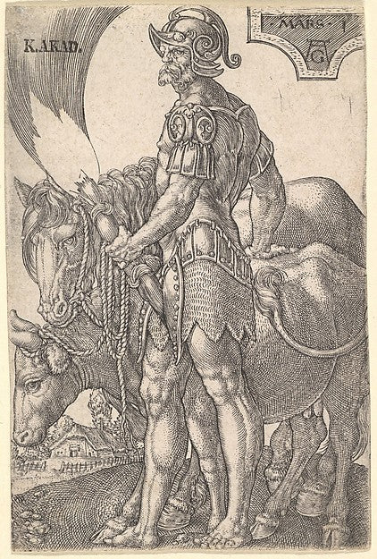 Mars  from The Seven Planets 1533-Heinrich Aldegrever ,  Poster Print Wall Art