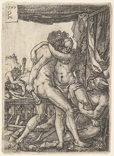 Hercules Fighting the Centaurs 1577-Master PM ,  Poster Print Wall Art