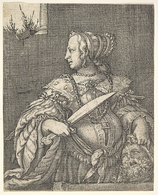 Judith  half-length and in profile to the left  a sword in her,  Poster Print Wall Art