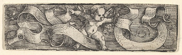 Boy Stepping to the Right over Banderoles mid-17th cent-Barthe,  Poster Print