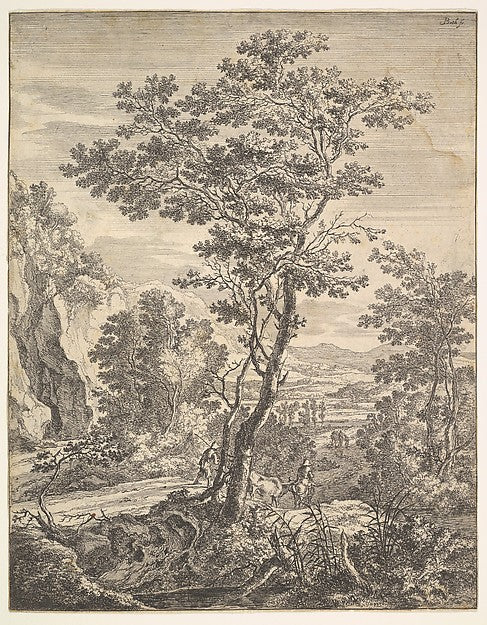 The Large Tree from Upright Italian Landscapes-Jan Both ,  Poster Print Wall Art