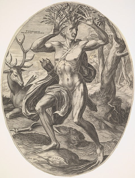 Cyparissus from set The Rural Gods 1565-Cornelis Cort, After F,  Poster Print Wall Art