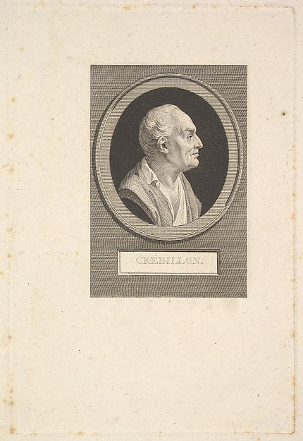 Augustin de Saint-Aubin:Portrait of Prosper Jolyot de Crébil-16x12"(A3) Poster