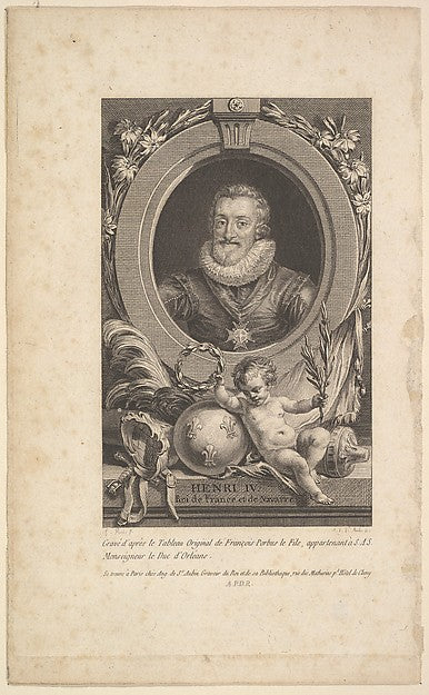 Augustin de Saint-Aubin , After Frans Pourbus the Younger:Po-16x12"(A3) Poster