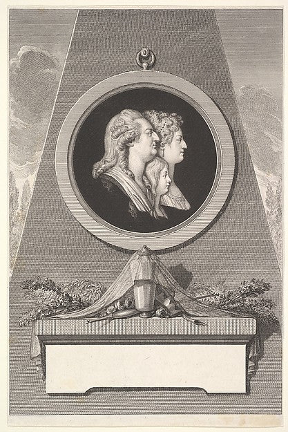Augustin de Saint-Aubin , After Piat Joseph Sauvage:Portrait-16x12"(A3) Poster