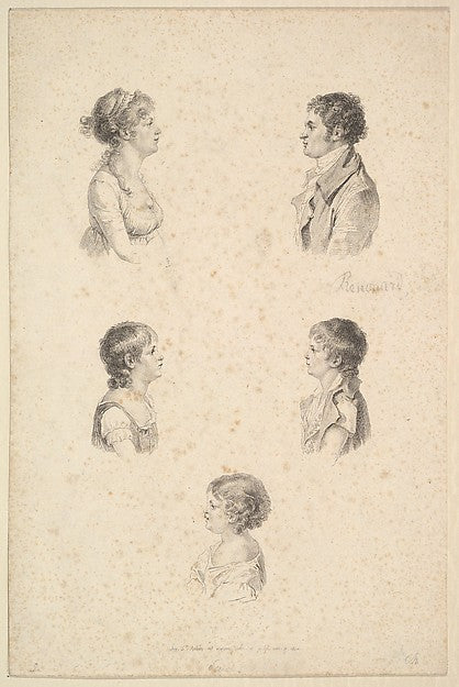 Augustin de Saint-Aubin:La Famille Renouard 1800–1801-16x12"(A3) Poster