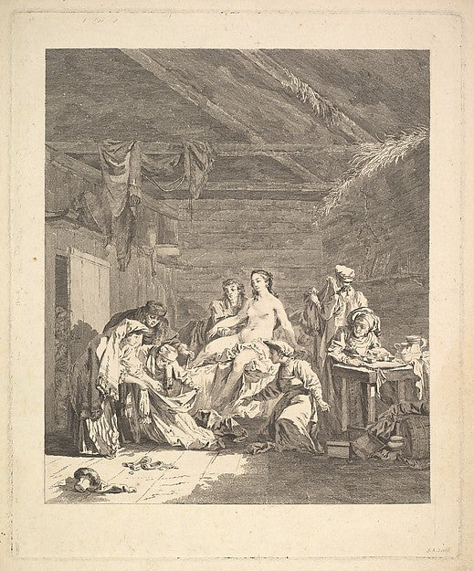 Augustin de Saint-Aubin , After Jean-Baptiste Le Prince:Vign-16x12"(A3) Poster