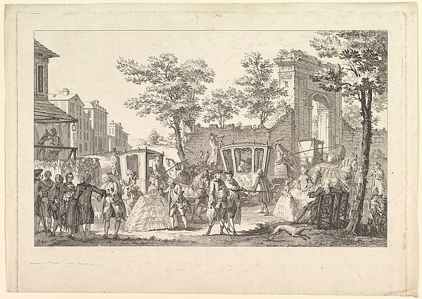 Pierre François Courtois , After Augustin de Saint-Aubin:Tab-16x12"(A3) Poster