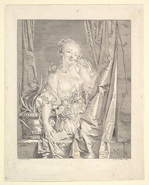 Augustin de Saint-Aubin , After Jean-Baptiste Greuze:Le Bais-16x12"(A3) Poster