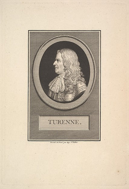 Augustin de Saint-Aubin:Portrait of Henry de la Tour Vicomte-16x12"(A3) Poster