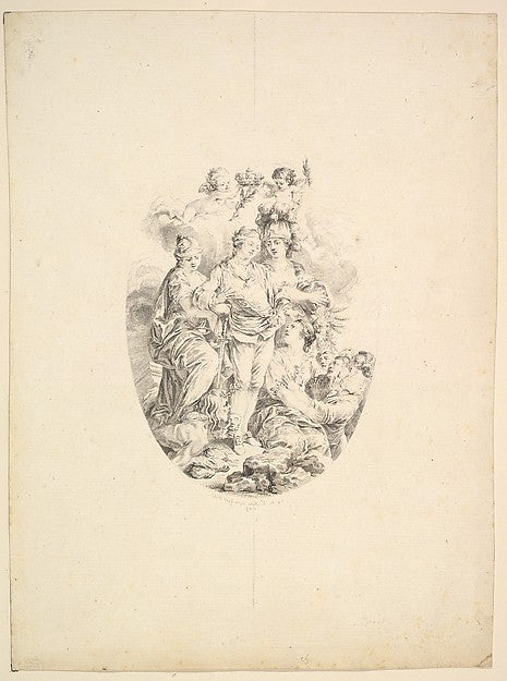 Augustin de Saint-Aubin , After Charles Nicolas Cochin II:Al-16x12"(A3) Poster