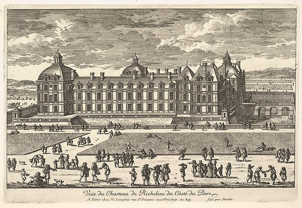 Veüe du Château de Richelieu du Côté du Parc 17th cent-Adam Pe,16x12"(A3)Poster