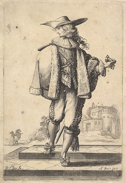 A gentleman walking forward  his face in profile to the left  ,16x12"(A3)Poster
