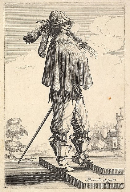 A gentleman wearing a short coat  a helmet  and boots with spu,16x12"(A3)Poster