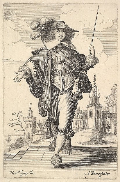 A gentleman walking forward  with his right arm outstretched a,16x12"(A3)Poster