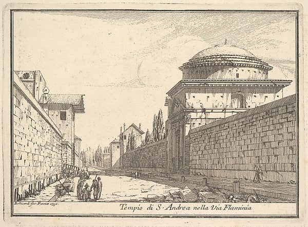 Tempio di Sant'Andrea  Via Flaminia 1750-Jérôme Charles Bellic,  Poster Print Wall Art