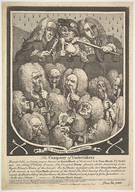 The Company of Undertakers March 3, 1736-William Hogarth ,16x12