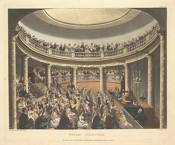 Surrey Institution  September 1, 1809-Designed and etched by T,  Poster Print Wall Art