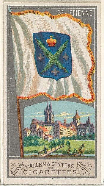 :St. Etienne from the City Flags series for Allen & Ginter C-16x12"(A3) Poster