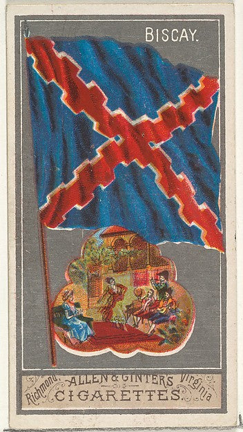 :Biscay from the City Flags series for Allen & Ginter Cigare-16x12"(A3) Poster