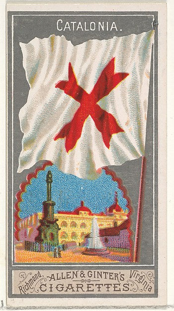 :Catalonia from the City Flags series for Allen & Ginter Cig-16x12"(A3) Poster