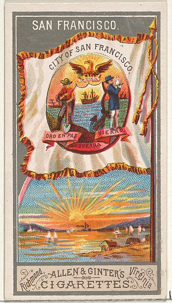 :San Francisco from the City Flags series for Allen & Ginter-16x12"(A3) Poster