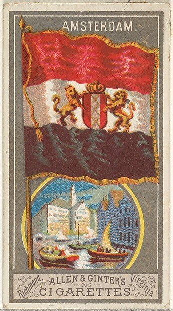 :Amsterdam from the City Flags series for Allen & Ginter Cig-16x12"(A3) Poster