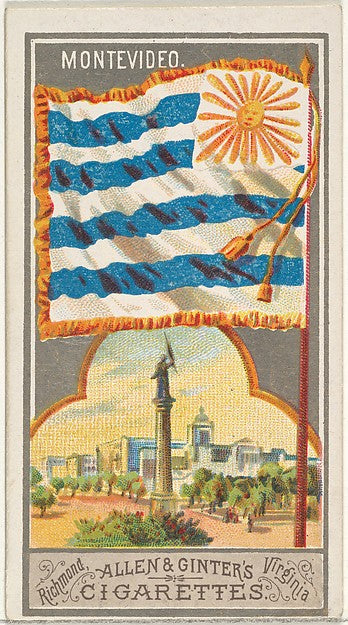 :Montevideo from the City Flags series for Allen & Ginter Ci-16x12"(A3) Poster