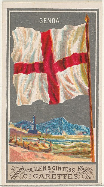 :Genoa from the City Flags series for Allen & Ginter Cigaret-16x12"(A3) Poster