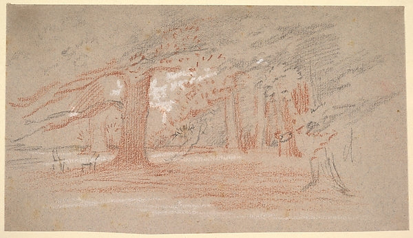 George Richmond:Cedar Trees in a Park 1840–70-16x12"(A3) Poster