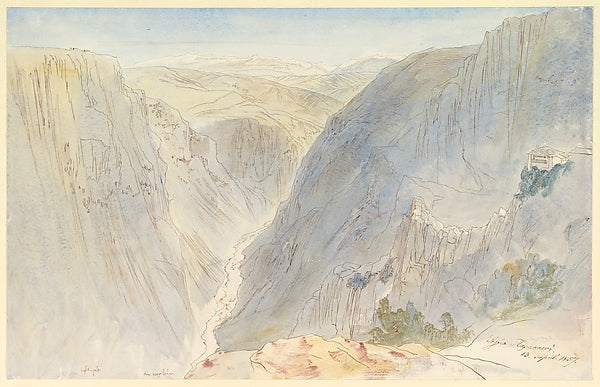 Edward Lear:Agia Paraskevi Epirus Greece April 13, 1857-16x12"(A3) Poster