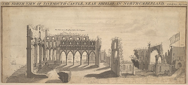 Samuel Buck:Tynemouth Castle Northumberland 1728-16x12"(A3) Poster