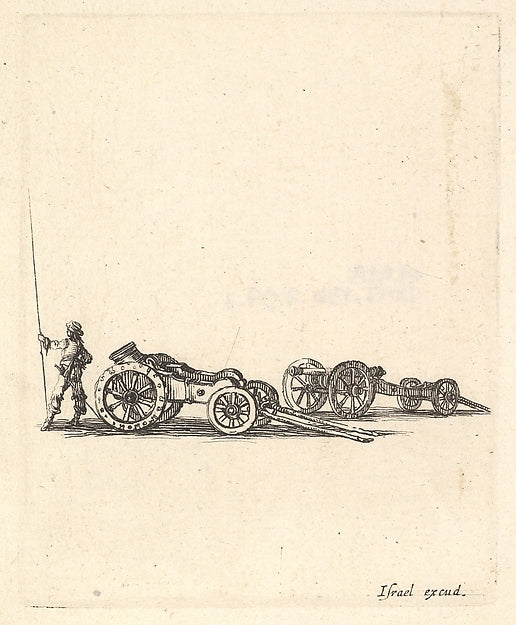 Stefano della Bella :A mortar and a cannon both mounted on c-16x12"(A3) Poster